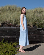 European linen dress with pockets