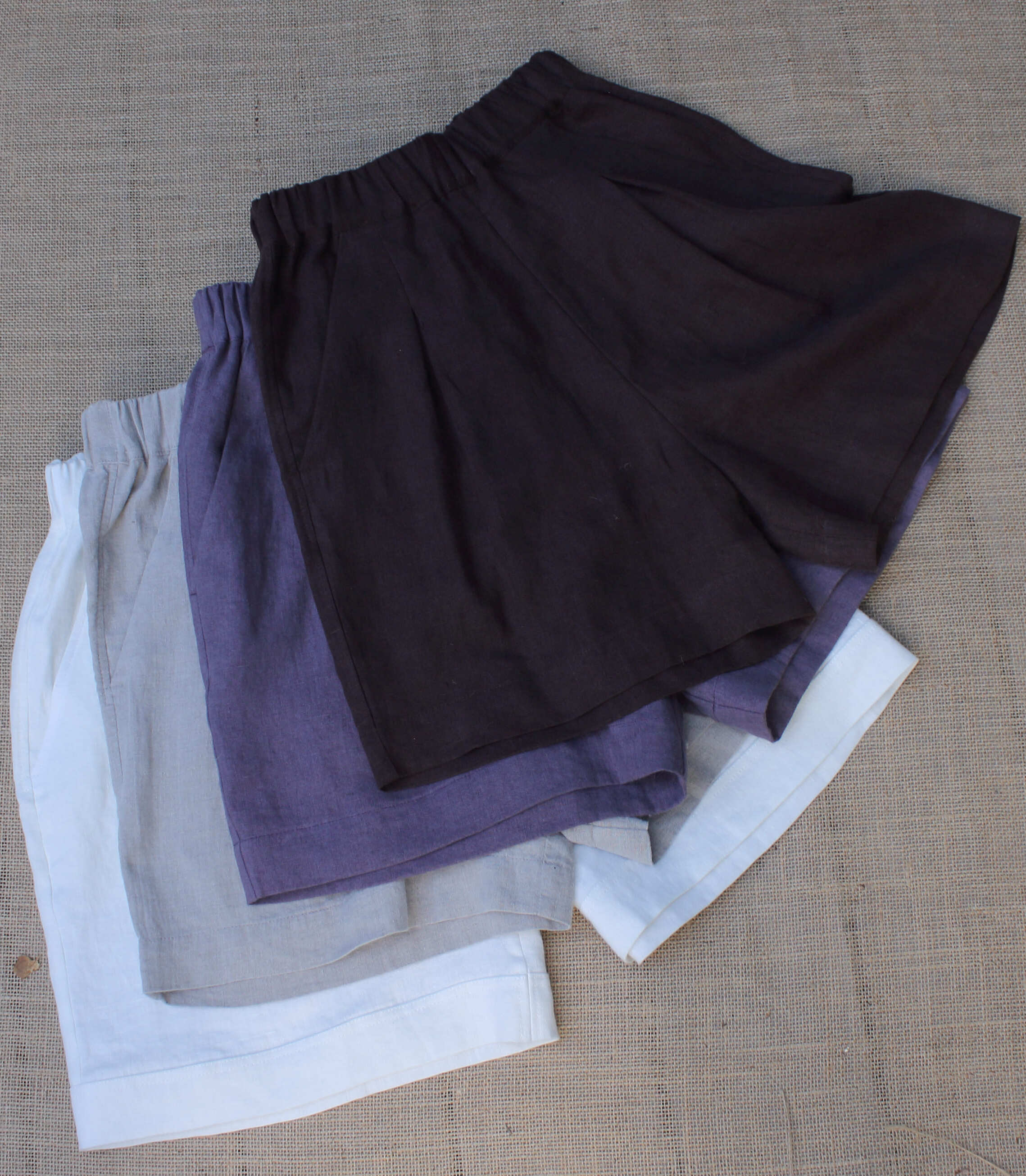 Handmade linen shorts in California