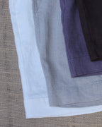 Seams detail on linen shorts