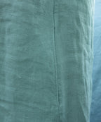 European linen fabric texture in meadow green