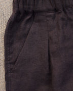 European linen shorts with pockets